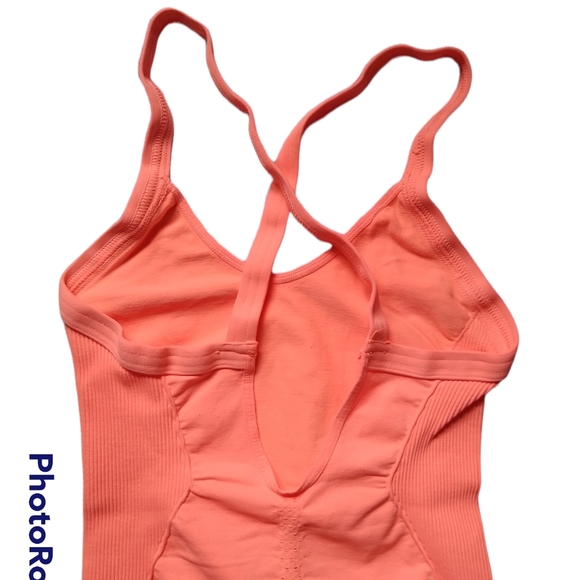 Free People Good Karma Bodysuit in Papaya Punch sz XS/S NWOT - Picture 7 of 11
